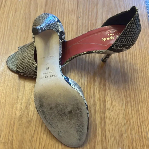 Kate Spade Snakeskin Print Peep Toe - Picture 5 of 7